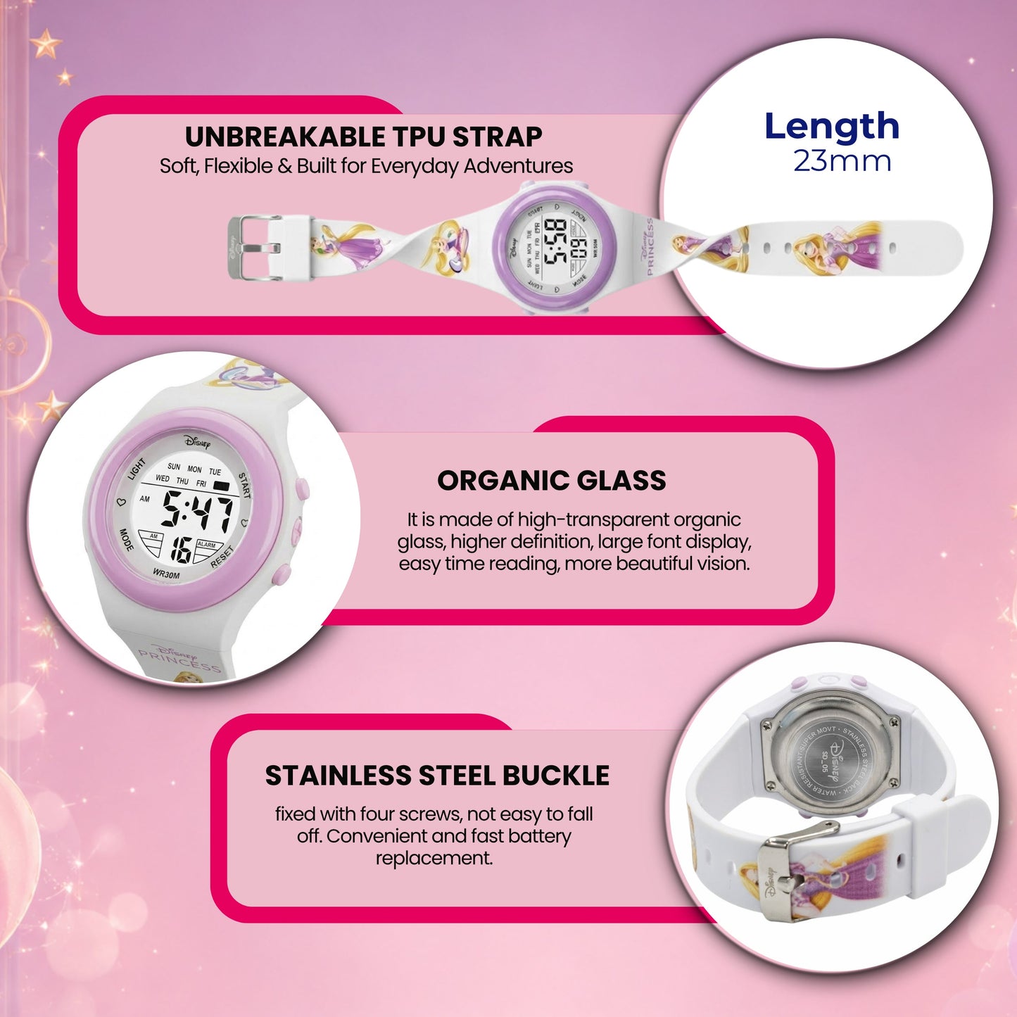 Spiky MB05 Princess theme Digital Kids Watch