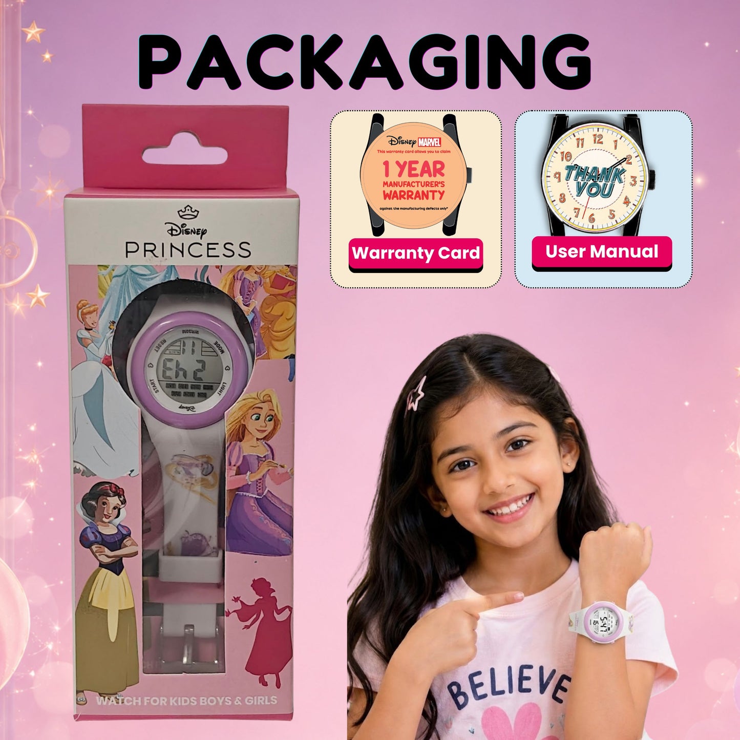 Spiky MB05 Princess theme Digital Kids Watch