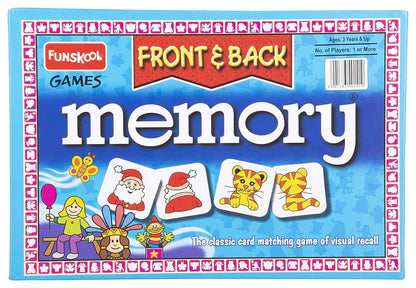 Funskool Games - Memory Front And Back, Educational matching picture game for children, kids & family, 1 - 4 players, 5 & above