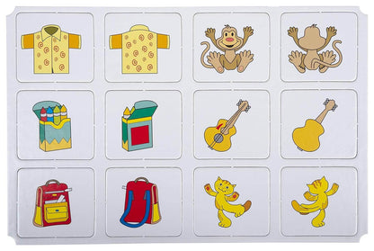 Funskool Games - Memory Front And Back, Educational matching picture game for children, kids & family, 1 - 4 players, 5 & above