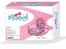 Mermaid Ball Pool Foldable Play Tent for Kids - 50 Multicolor Balls Included