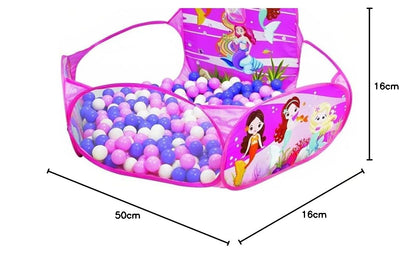 SABIRAT Light Weight Mermaid Ball Pool for Boys and Girls, Foldable with 50 Balls Play Tent for Kids, Activity Ball Pool (Multicolor)