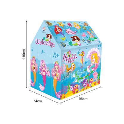Ratna's Play Tent House Jumbo Size, Light Weight for Kids 3-10 Years Girls and Boys (Mermaid House)