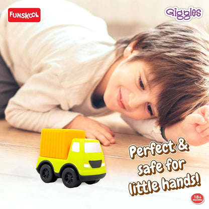 Funskool Giggles - Mini Vehicles-Construction Series Gift Pack of 6 (Combo), Multicolor