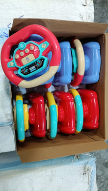 Interactive Educational Musical Steering Wheel Toy – Fun Simulated Driving with Lights, Sounds, and Learning Features for Toddlers & Kids_Red