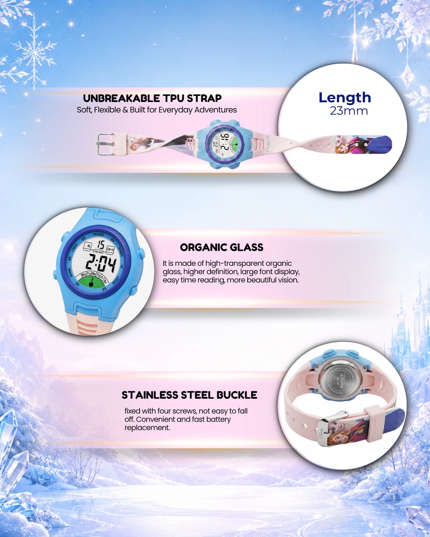 Spiky MV07 Frozen theme Digital Kids Watch