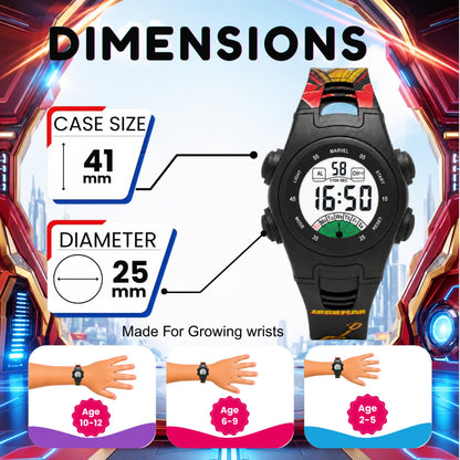Spiky MV07 Ironman theme Digital Kids Watch