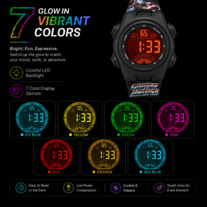Spiky MV07 Ironman theme Digital Kids Watch