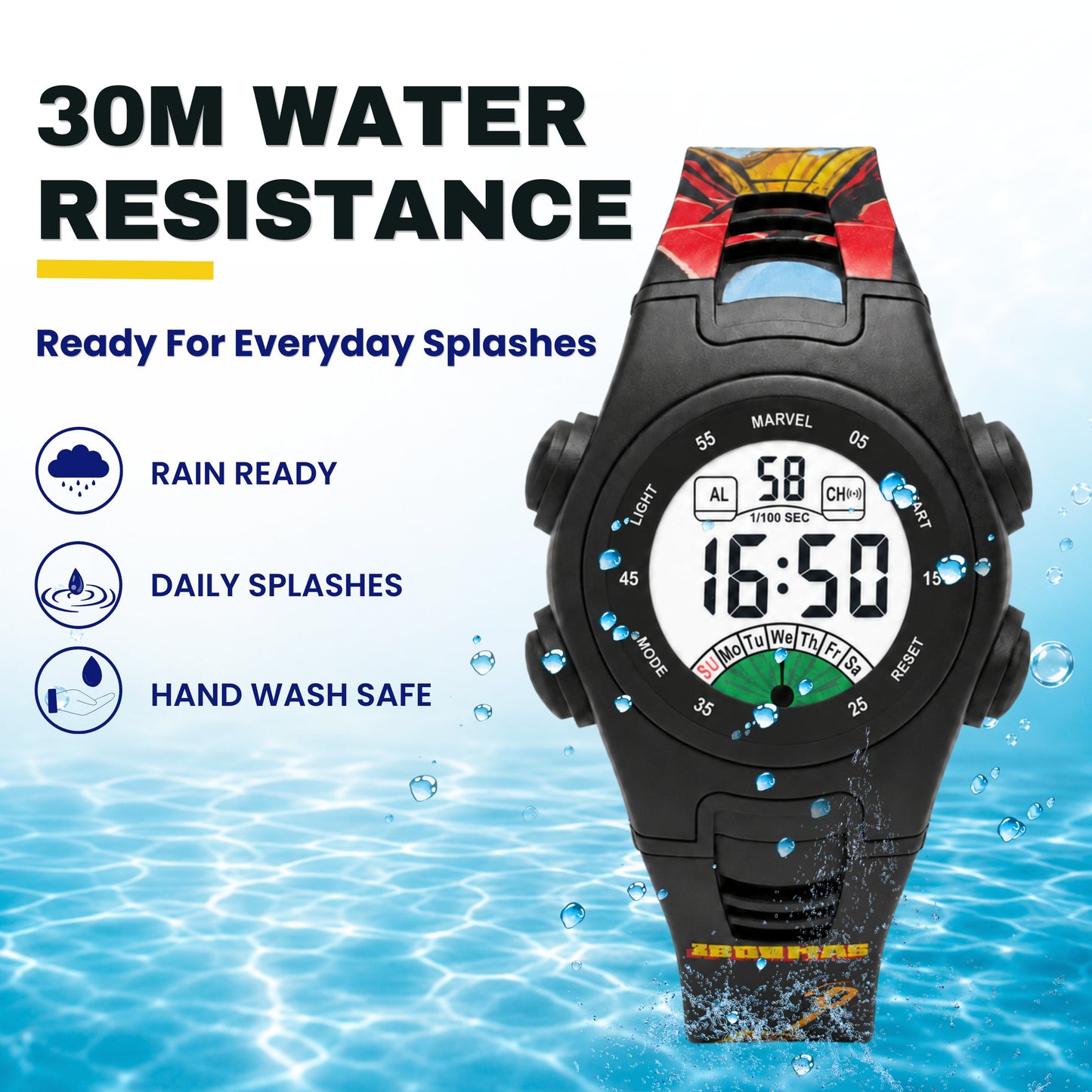 Spiky MV07 Ironman theme Digital Kids Watch