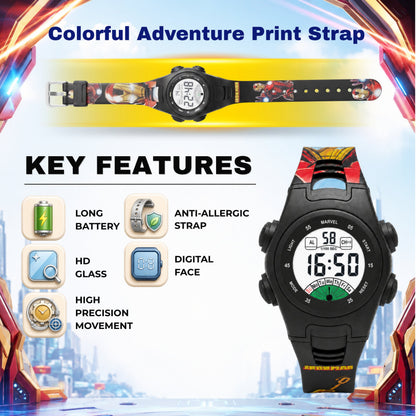 Spiky MV07 Ironman theme Digital Kids Watch