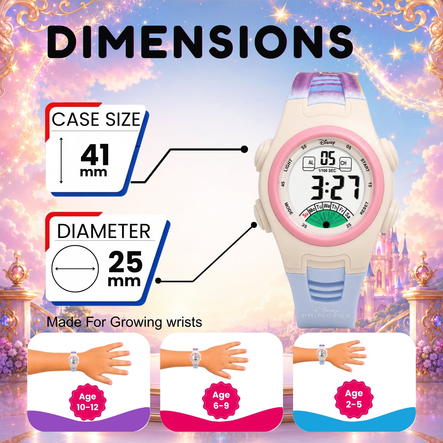 Spiky MV07 Princess theme Digital Kids Watch