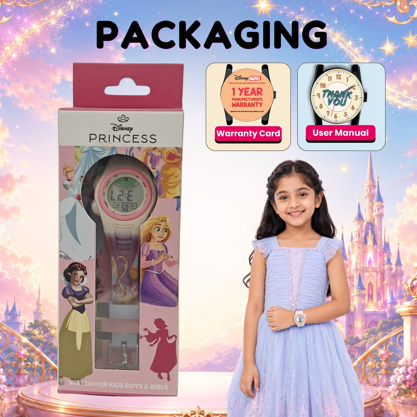 Spiky MV07 Princess theme Digital Kids Watch