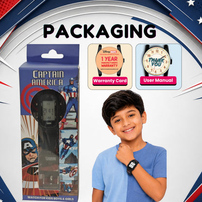 Spiky MV08 Captain America theme Digital Kids Watch