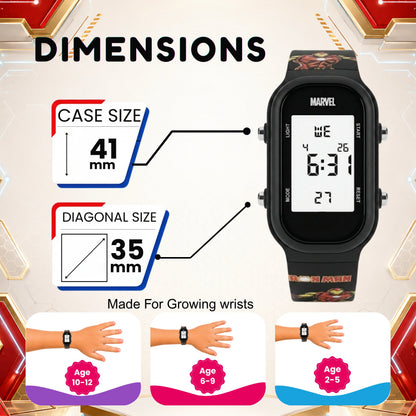 Spiky MV08 Ironman theme Digital Kids Watch