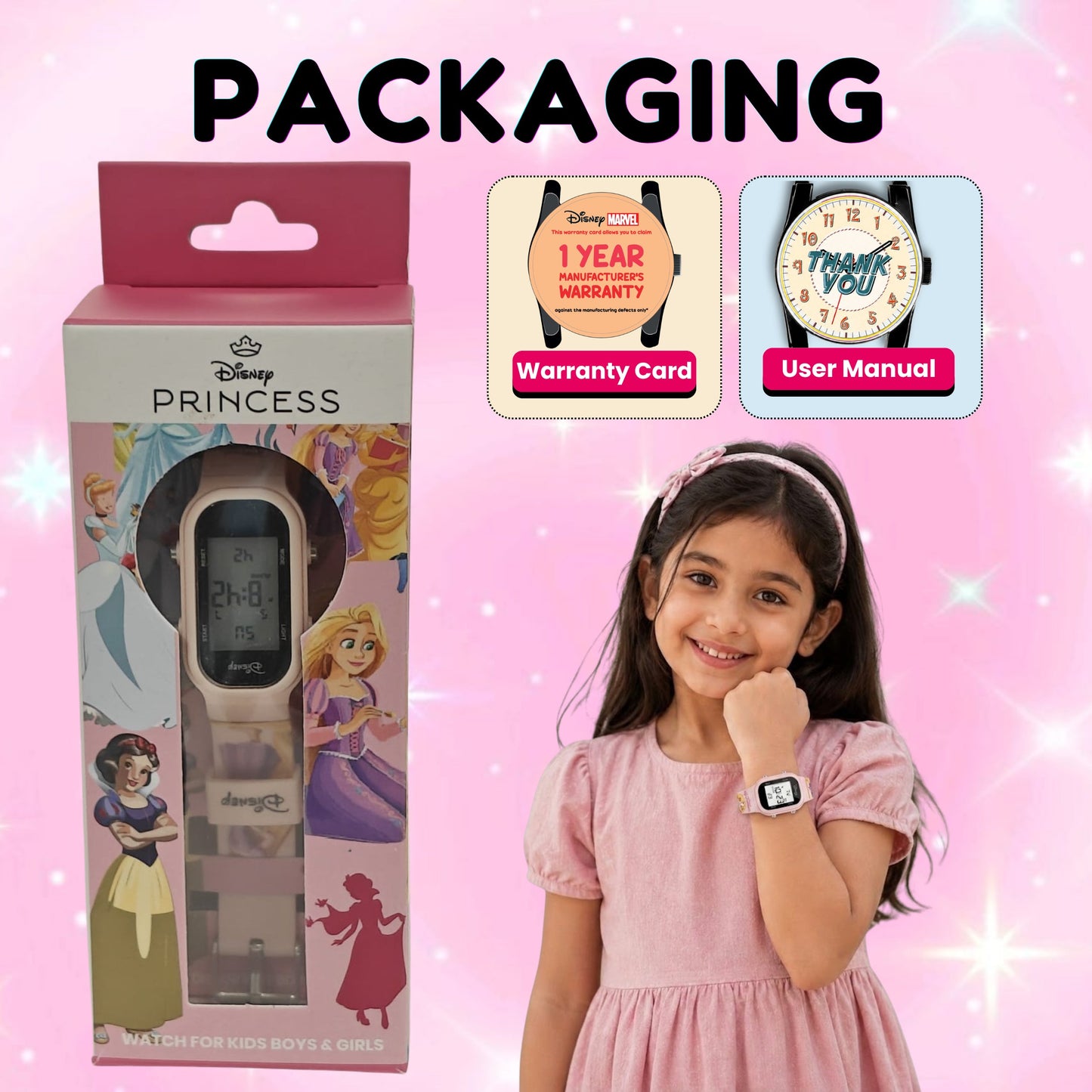 Spiky MV08 Princess theme Digital Kids Watch