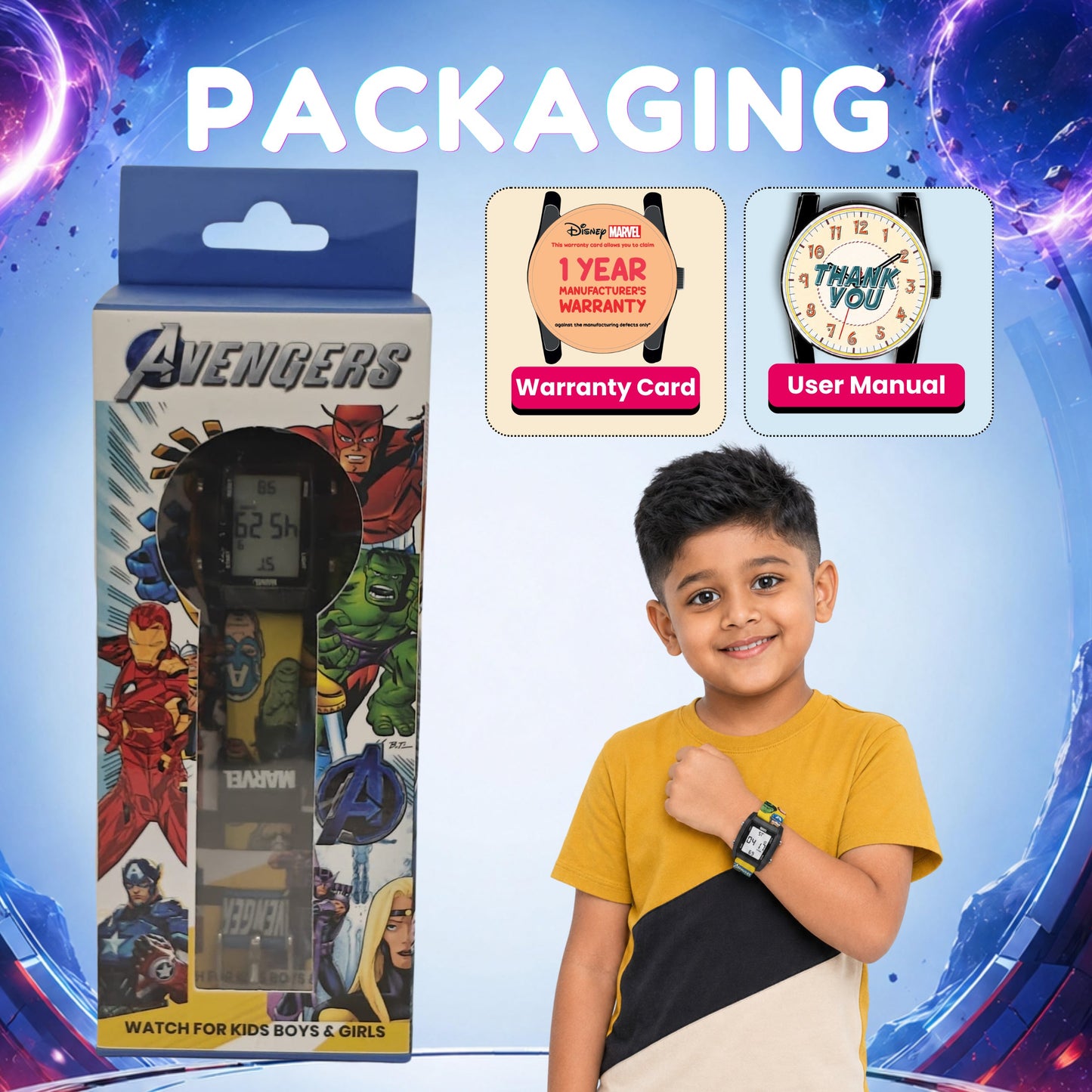 Spiky MV09 Avengers Digital Watch for Kids