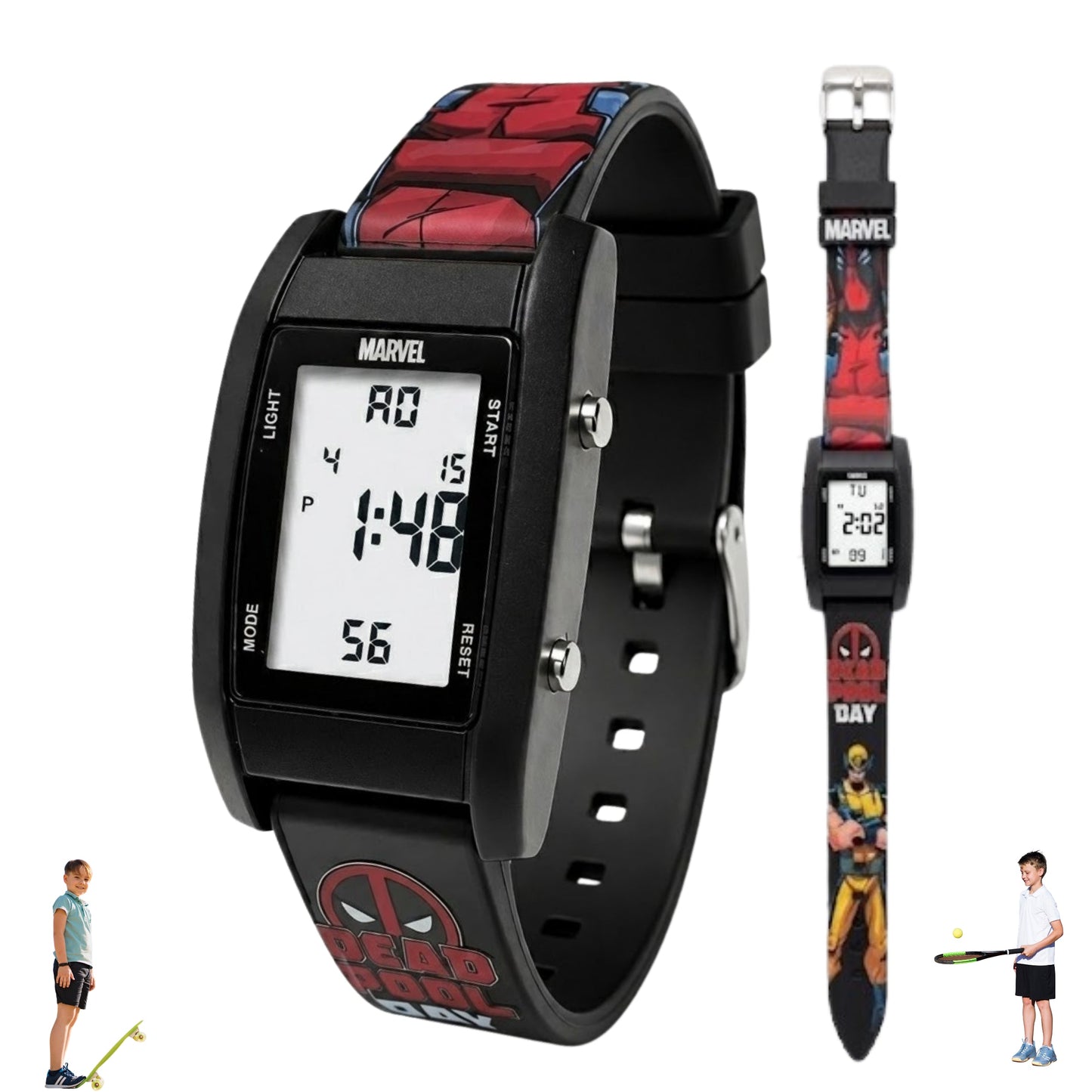Spiky MV09 Deadpool Digital Watch for Kids