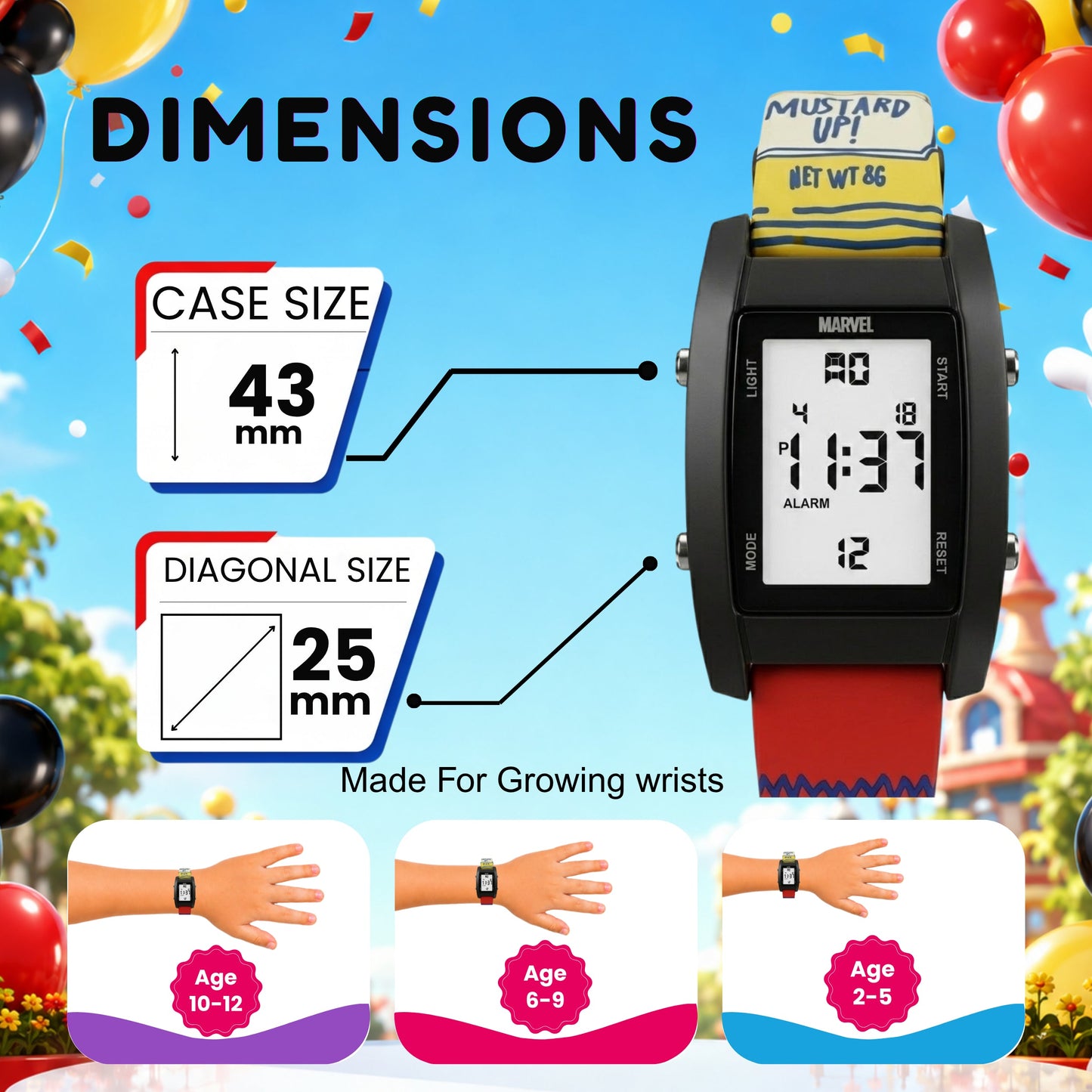 Spiky MV09 Mickey Mouse Digital Watch for Kids