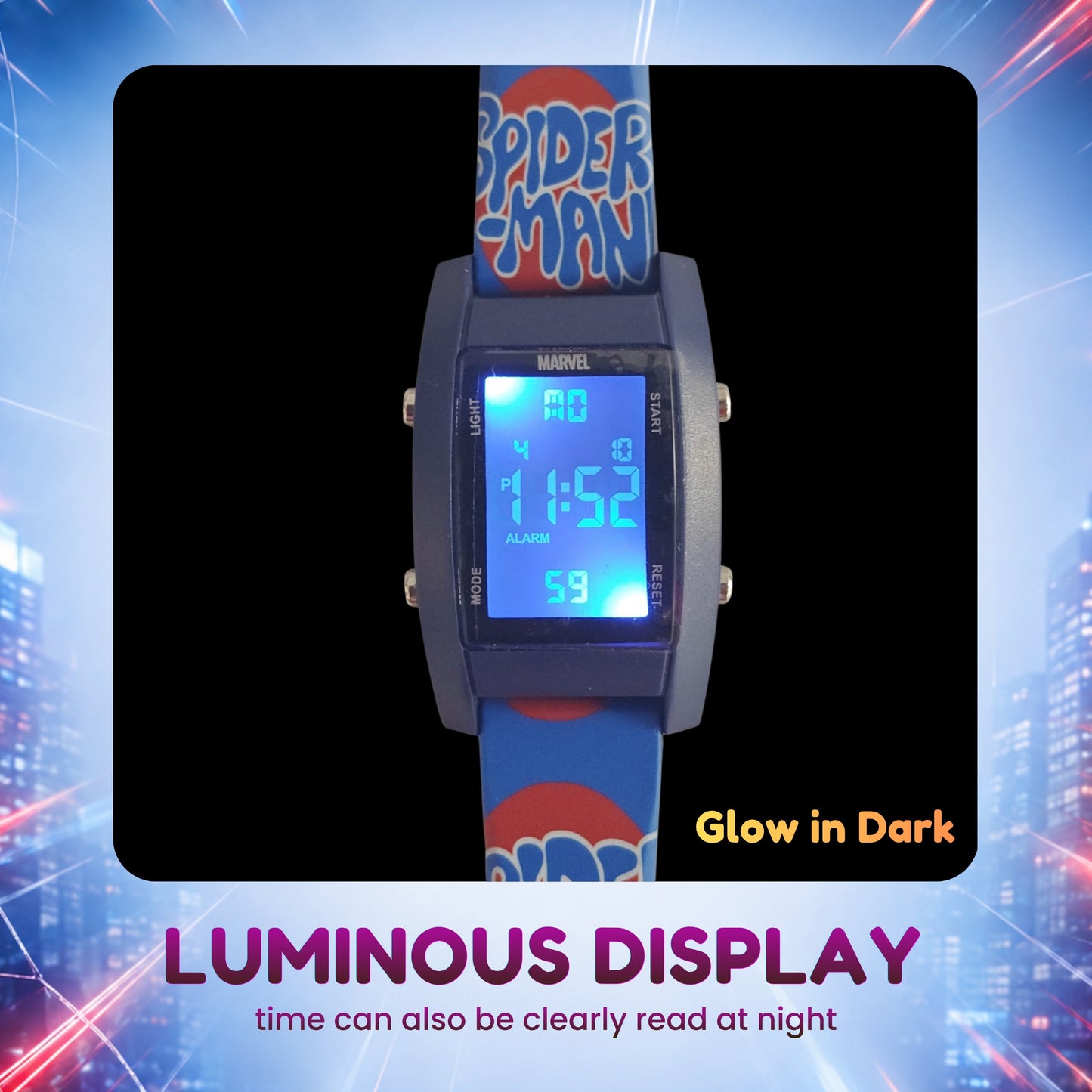 Spiky MV09 Spiderman Digital Watch for Kids