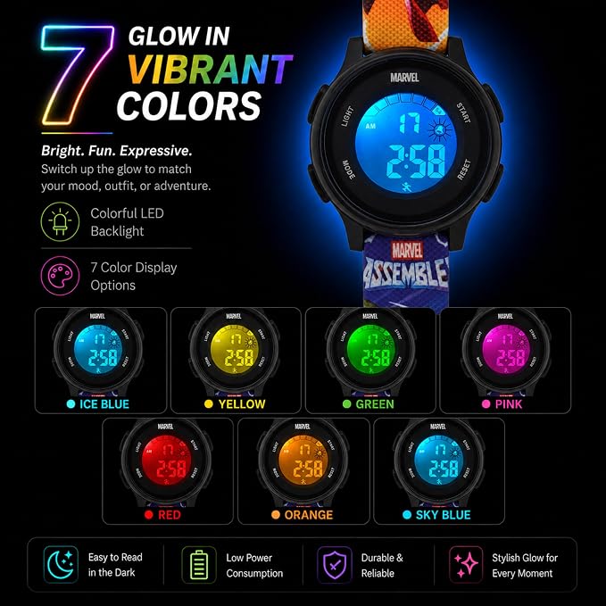 Spiky MV10 Avengers Digital Kids Watch