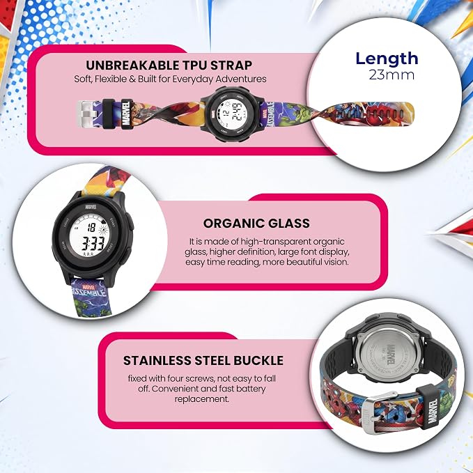 Spiky MV10 Avengers Digital Kids Watch