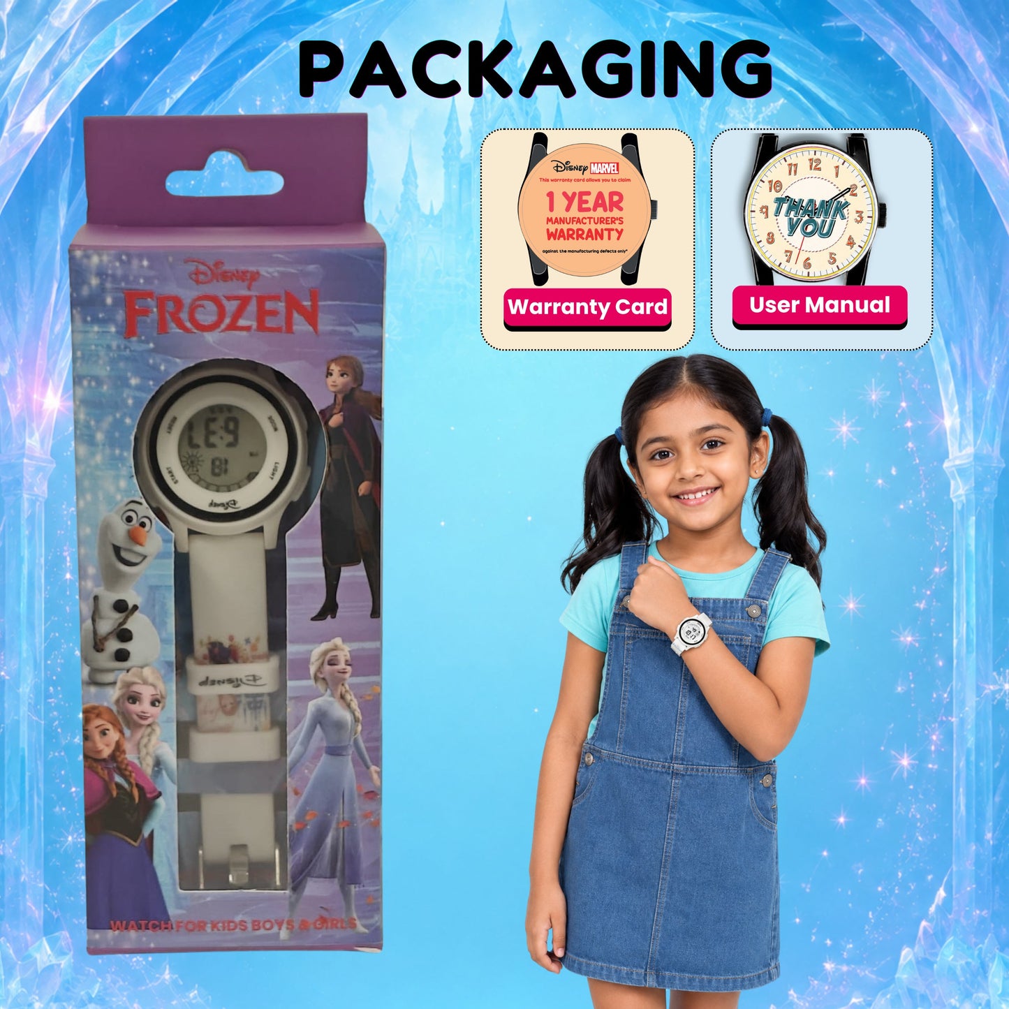 Spiky MV10 Frozen Theme Digital Kids Watch