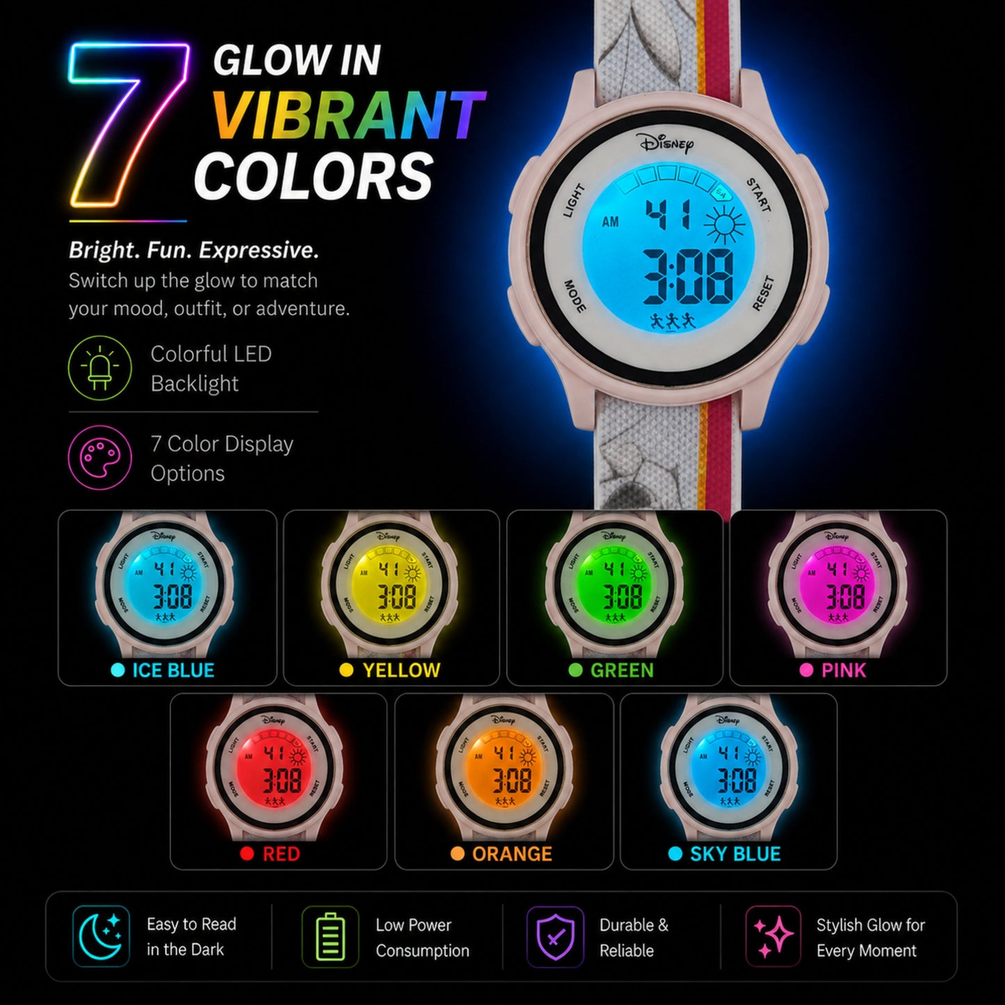 Spiky MV10 Princess Theme Digital Kids Watch