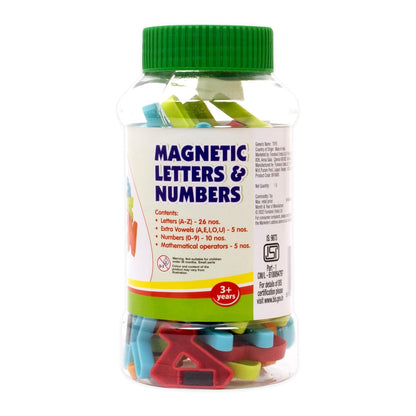 Funskool Giggles -Magnetic Letters & Numbers, 46 pcs Magnetic Letters and Numbers, Educational Toy, Preschool Toy, 3 Years and Above, Multicolor