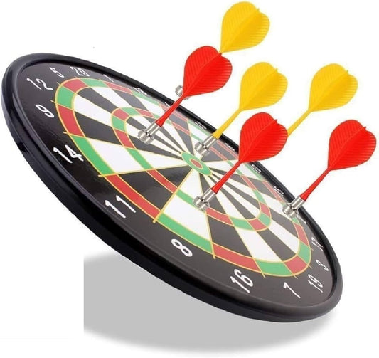 Magnetic Dart Board with 6 Darts, 33 cm Diameter