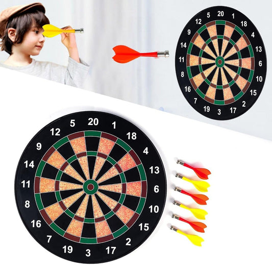 Magnetic Dart Board with 6 Darts, 33 cm Diameter