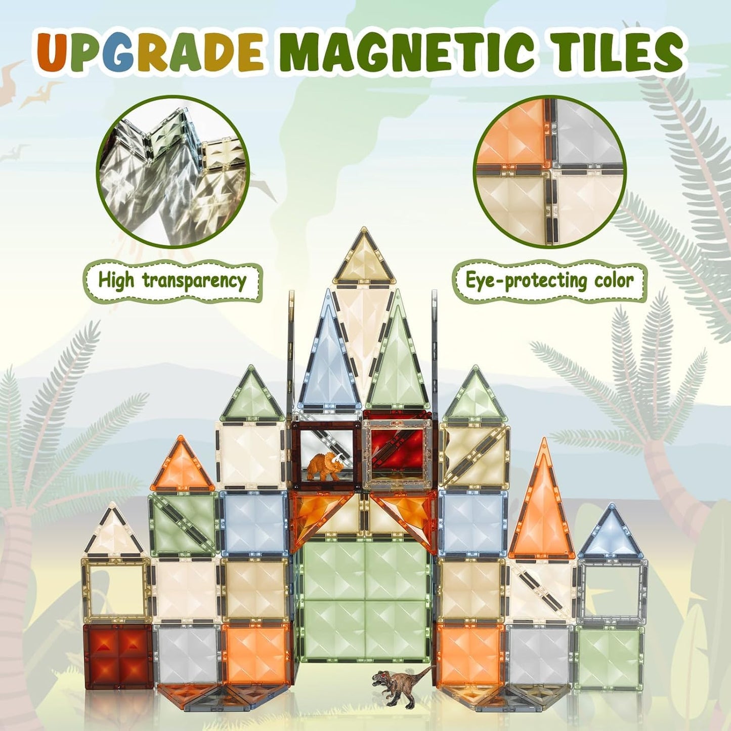 Magnetic Tiles Building Blocks 28 Pcs STEM Learning Toy