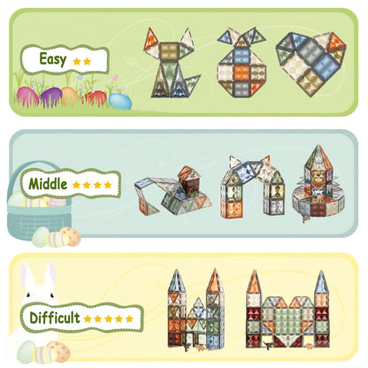 Magnetic Blocks for Kids Tiles, Magneticc Blocks for Kidss, Constructing & Learning Builder Educational Kids Magnetic Game (Magnetic Tiles 40)