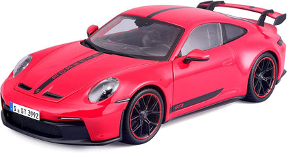 Maisto - 1/18 Scale Model Compatible with Porsche 911 GT3 RS 2023 Premium Edition (Red) Sports Car Miniature Collectible Model