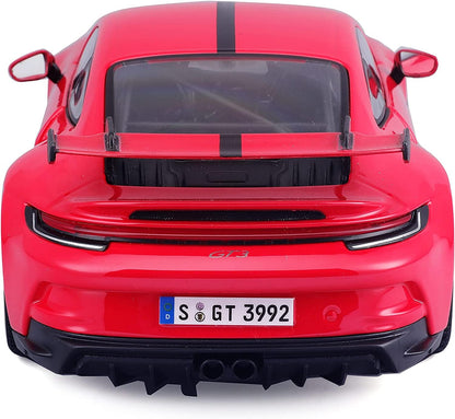 Maisto - 1/18 Scale Model Compatible with Porsche 911 GT3 RS 2023 Premium Edition (Red) Sports Car Miniature Collectible Model