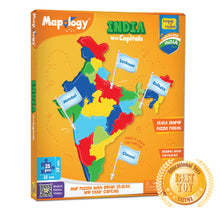 Mapology Imagimake India with Captials State Shaped Puzzle 25 Pieces