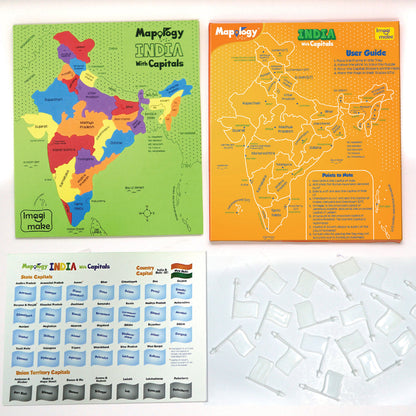 Mapology Imagimake India with Captials 25 pcs