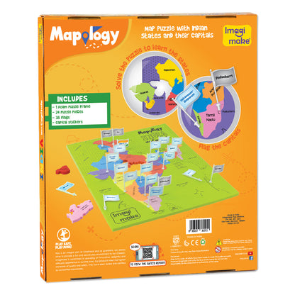 Mapology Imagimake India with Captials 25 pcs