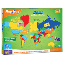 Mapology Imagimake World with Flags & Capitals Country Shaped Puzzle 78 Pieces