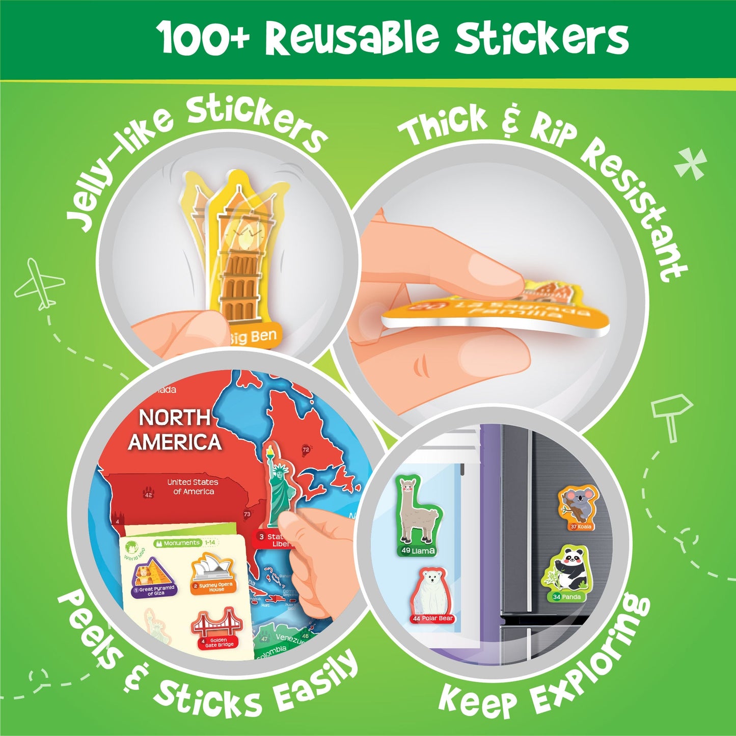Mapology Imagimake World Map 100 + stikers