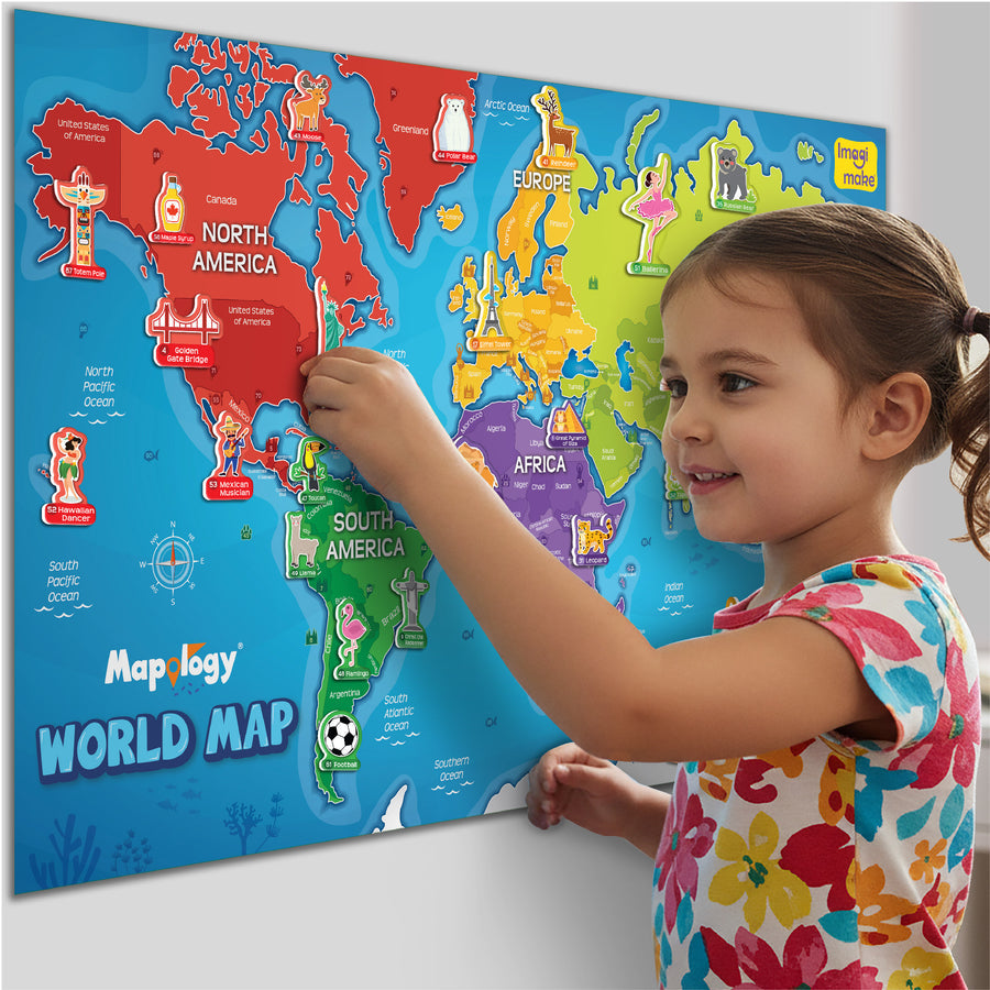 Mapology Imagimake World Map 100 + stikers