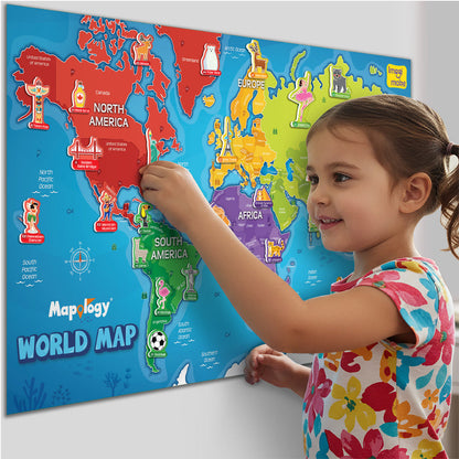 Mapology Imagimake World Map 100 + stikers
