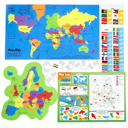 Mapology Imagimake World with Flags & Capitals 78pcs