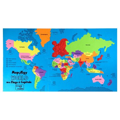 Mapology Imagimake World with Flags & Capitals 78pcs