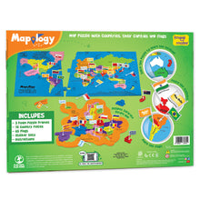 Mapology Imagimake World with Flags & Capitals Country Shaped Puzzle 78 Pieces