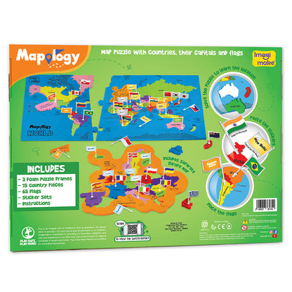 Mapology Imagimake World with Flags & Capitals 78pcs