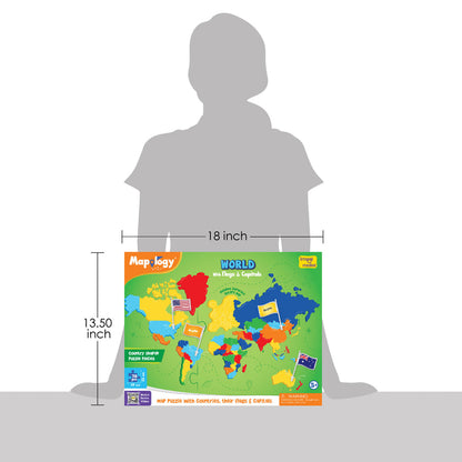 Mapology Imagimake World with Flags & Capitals 78pcs