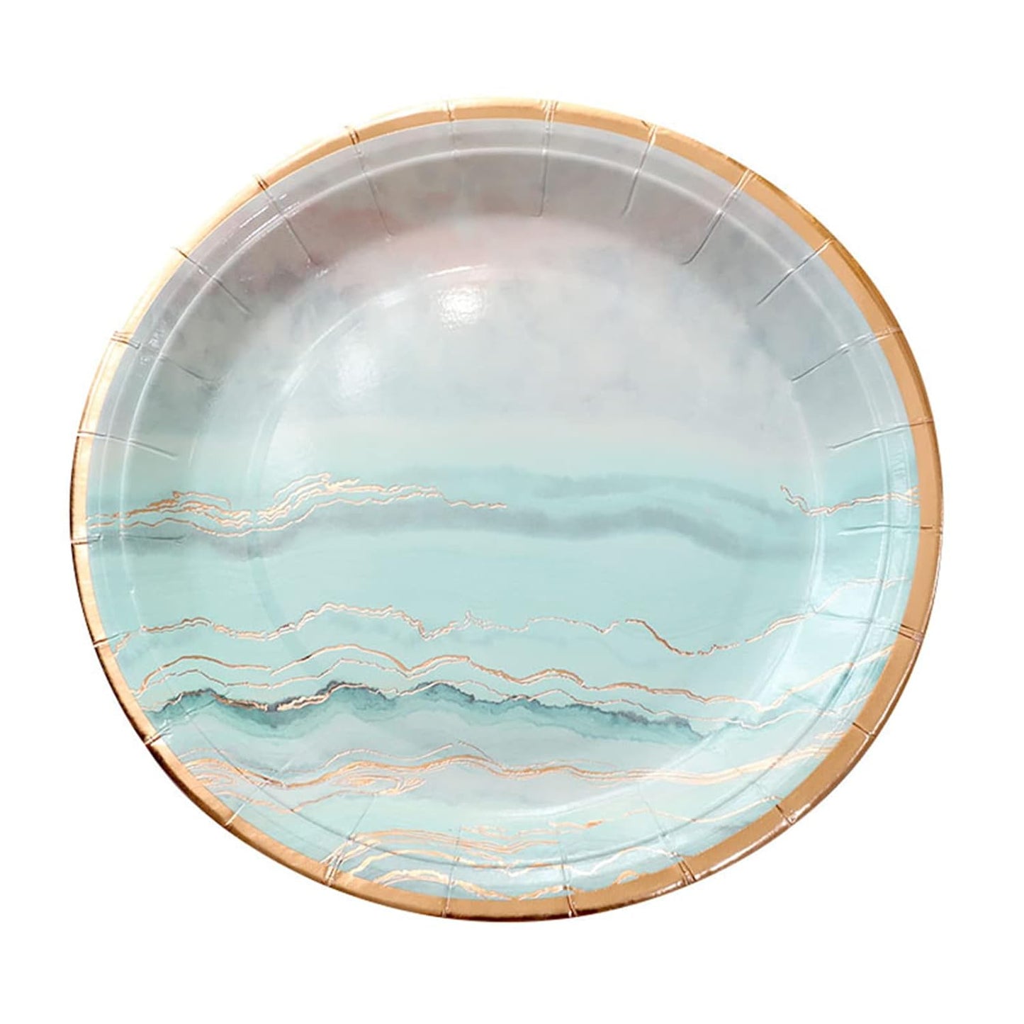 AM Anna Marble Print Disposable Paper Plates - Pack of 10
