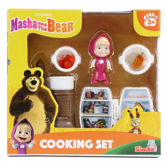 Masha and the Bear Mini Cooking Set By Fratelli Masha Doll Playset With Cooking Set 2 Inch Masha Doll and Ts Cooking Accessories Made In India