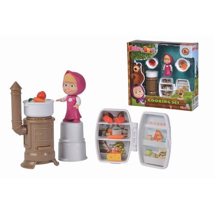 Masha and the Bear Mini Cooking Set By Fratelli Masha Doll Playset With Cooking Set 2 Inch Masha Doll and Ts Cooking Accessories Made In India