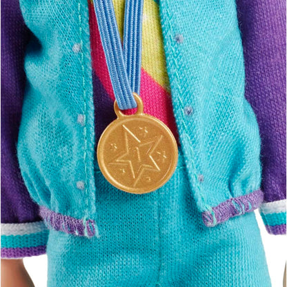Barbie Team Stacie™ Doll and Gymnastics Playset with Spinning Bar and 7 Themed Accessories for 3 to 7 Year Olds